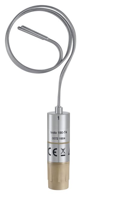 德圖 TESTO 190-T4 CFR - 溫度數據記錄儀搭配兩個可彎曲的長探頭