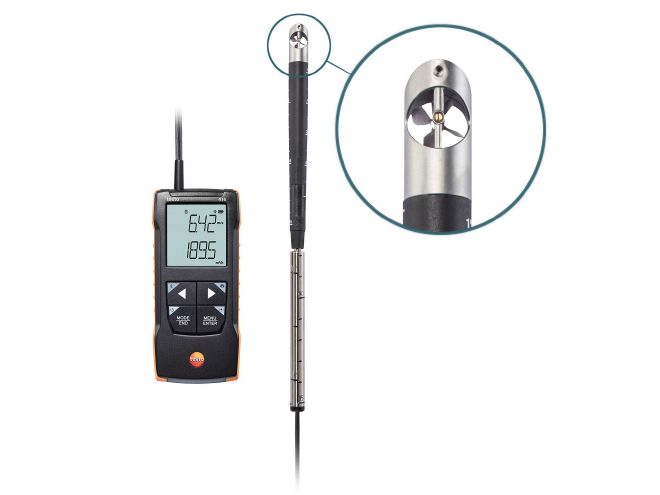 德圖 testo 416 - 16mm數字葉輪風速計，可連接APP