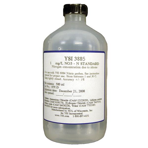 YSI 3885硝酸鹽標準品,1 mg/L(500 mL)