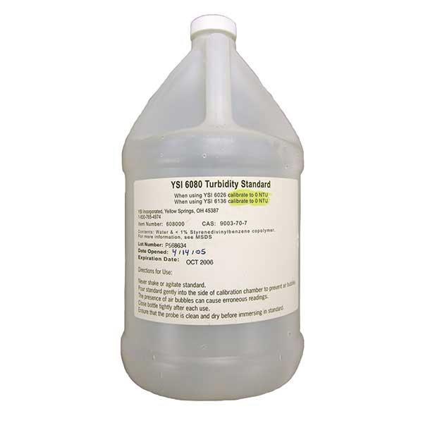 YSI 6080濁度標準,0 NTU(6026和6136),1加侖